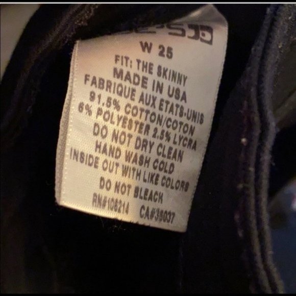 Joe's Jeans Criss Cross Seam Waxed Black Skinny Jeans - Picture 8 of 11